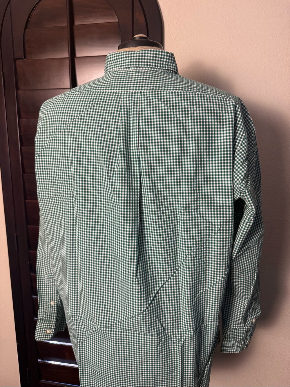 Polo Ralph Lauren Men's L Green Gingham Purple Pony Button-Down Shirt - Picture 4 of 6